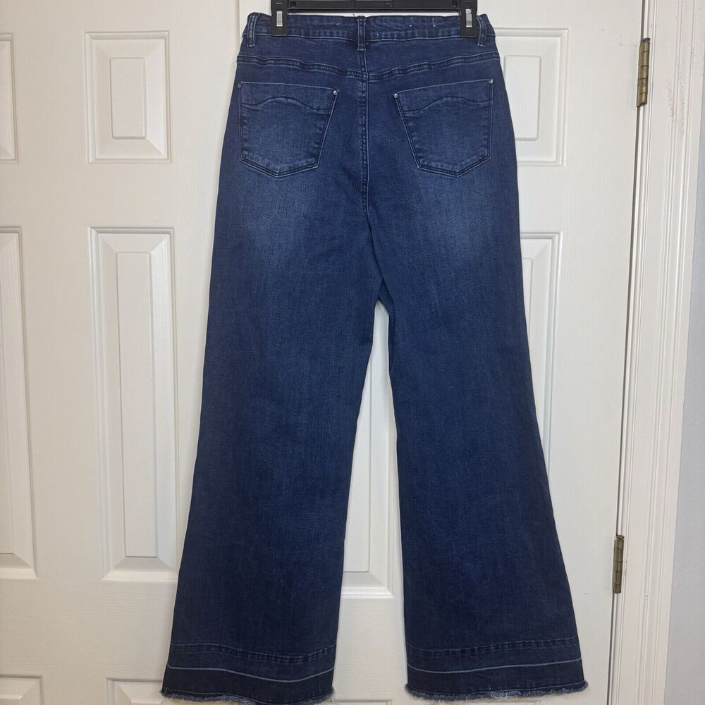 A Loves A Womens High Rise Jeans Size 28 Raw Hem Relaxed Fit Boho Grunge Casual - Picture 4 of 7